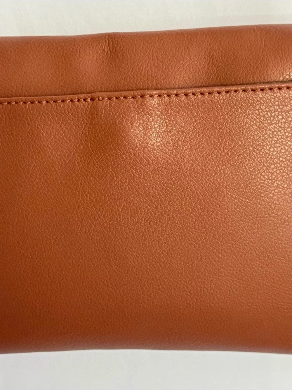J.Crew Leather Crossbody Clutch Cognac Brown Chain Strap Envelope Bag - Picture 4 of 12